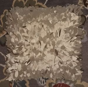 Pier 1 Textured Petal Throw Pillow Taupe 20x20